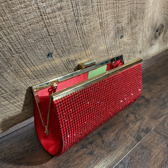 Charming Charlie Red and Gold Clutch 8x4 - Picture 6 of 6